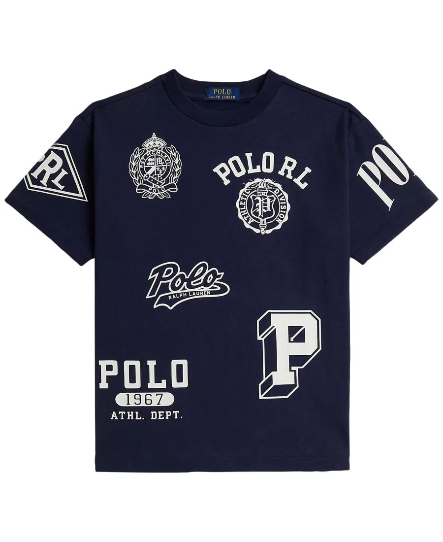 Футболка оверсайз с принтом Polo Ralph Lauren, Refined Navy