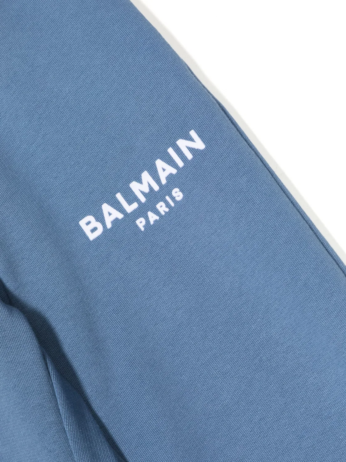 Трековые брюки с логотипом из хлопка Balmain, синий — фото 2
