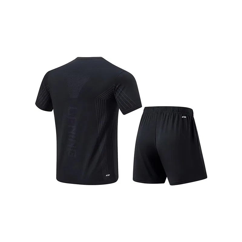Детский комплект из футболки с коротким рукавом и шорт, Li-Ning, Black — фото 4
