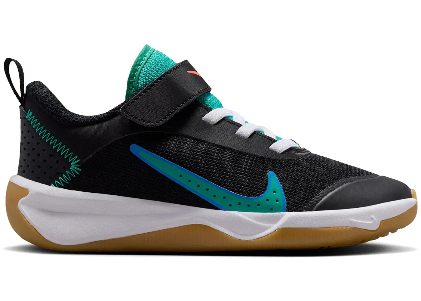 Детские кроссовки Lifestyle Nike Omni Multi-Court, Black/Blue Crystal/Total Orange/Clear Emerald