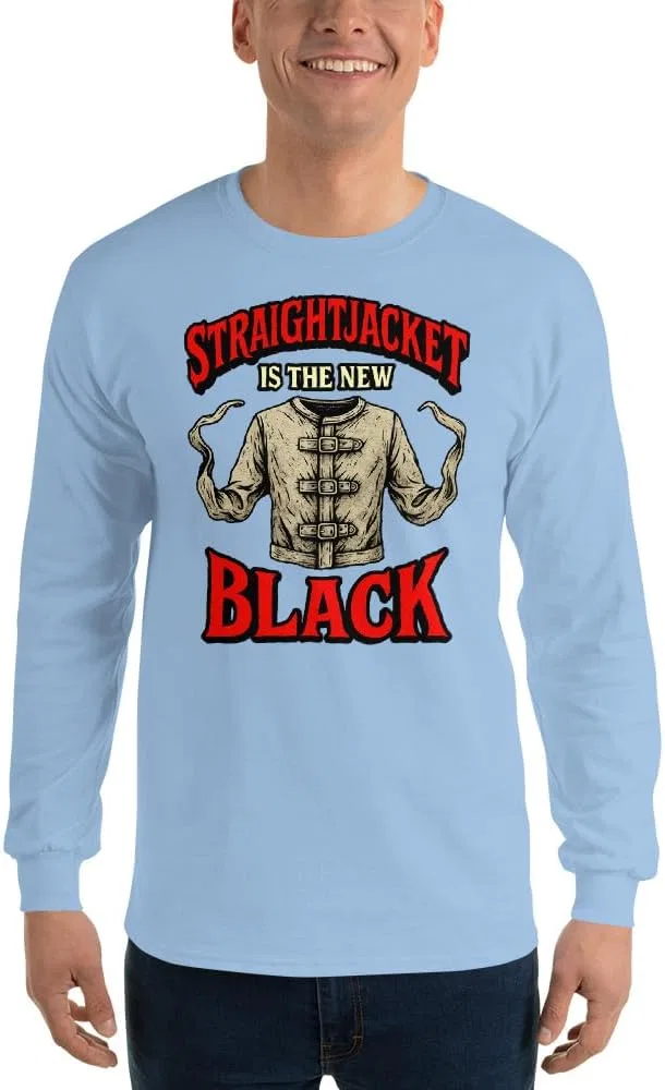 Мужская футболка с длинным рукавом Straightjacket Is the New Black, Light Blue