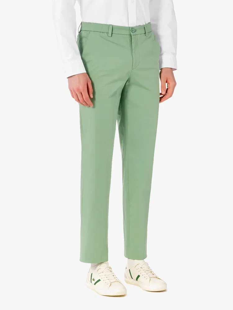 Чиносы зауженные LACOSTE, Apple Green — фото 3