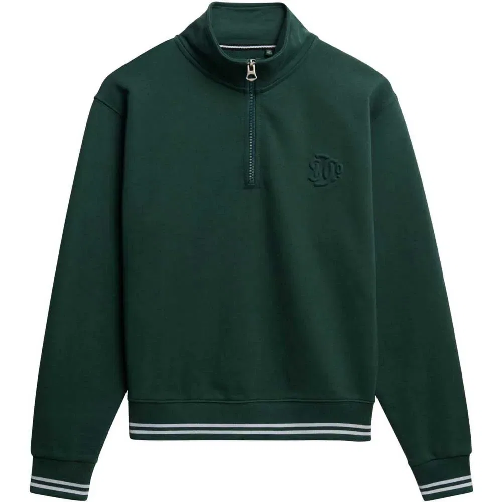 Свитер с молнией Country Club Embossed Superdry, зеленый — фото 3