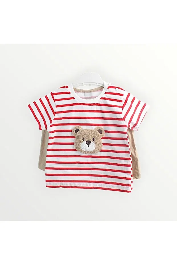 Детский комплект для девочек с принтом Teddy Bear Voi, Pink & White