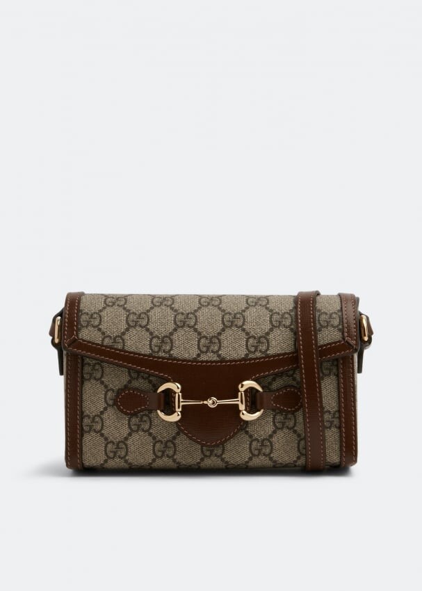 

Сумка GUCCI Horsebit 1955 mini bag, коричневый