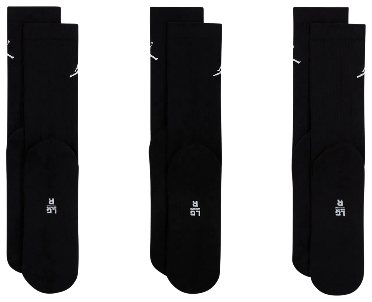 Носки для мужчин Every Day Cushioned Crew 3 Pack Jordan, черный/белый — фото 4