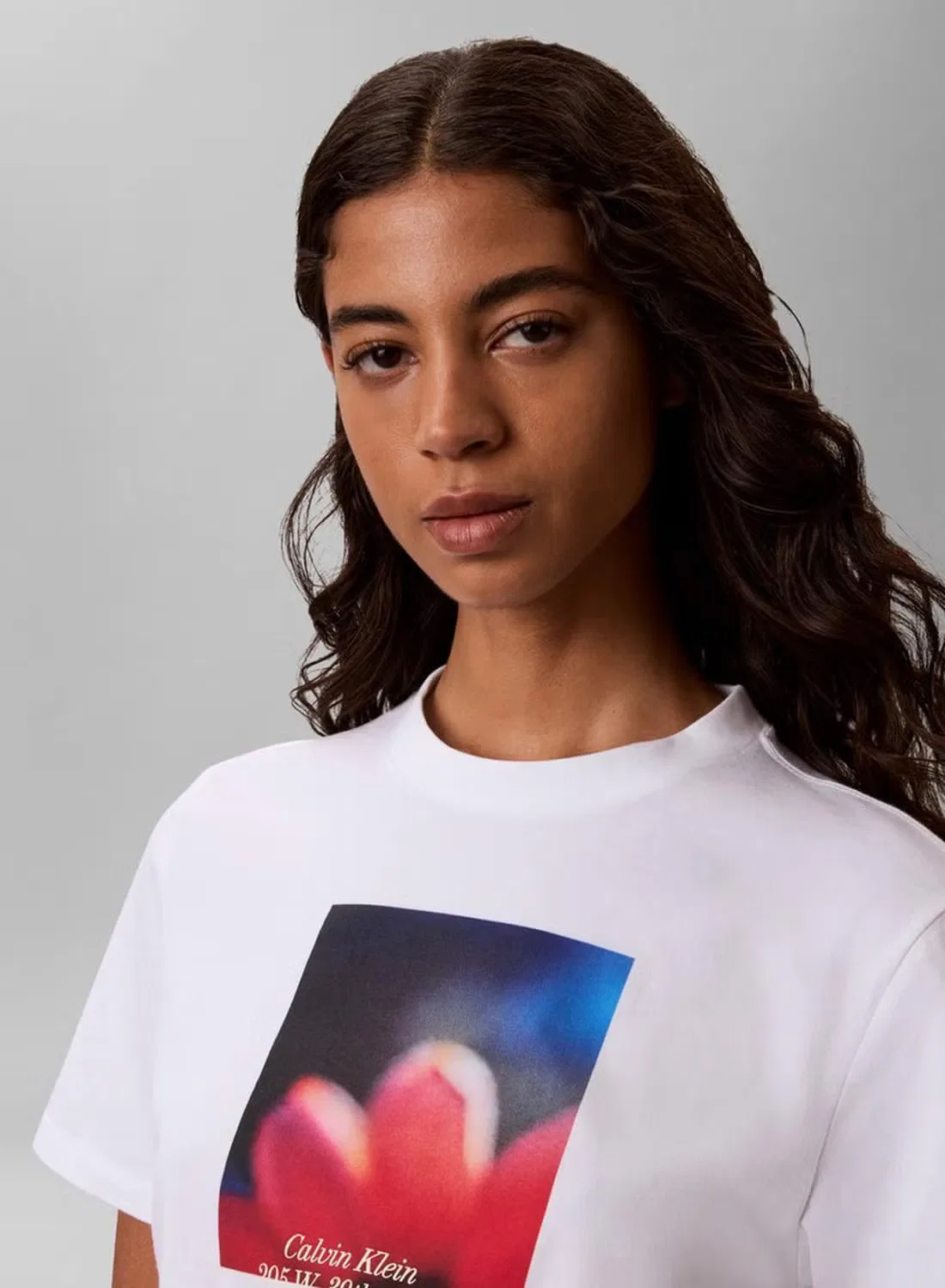 Футболка с принтом Classic digital floral Calvin Klein, белый — фото 3