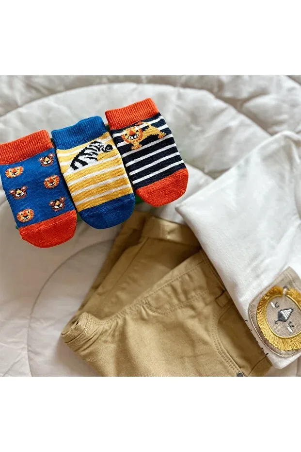 Детские носки с принтом 3-Pack Leo Safari Series Hogso, Colorful