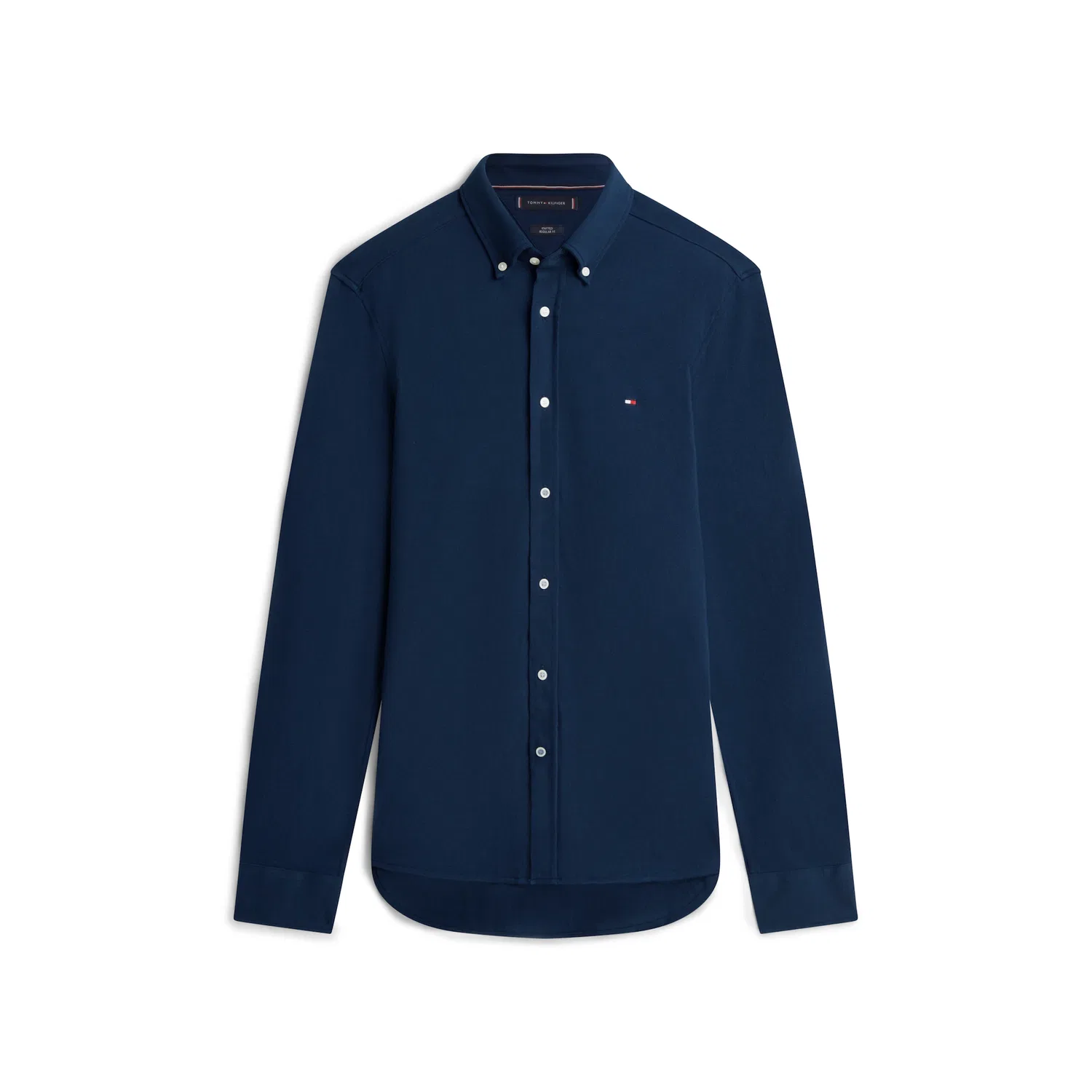 Мужская рубашка с длинным рукавом из пике Tommy Hilfiger, Navy — фото 4