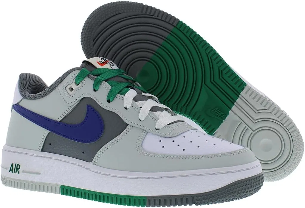 Детские кроссовки для мальчиков Air Force 1 LV8 Nike, Light Silver/Deep Royal Blue — фото 4