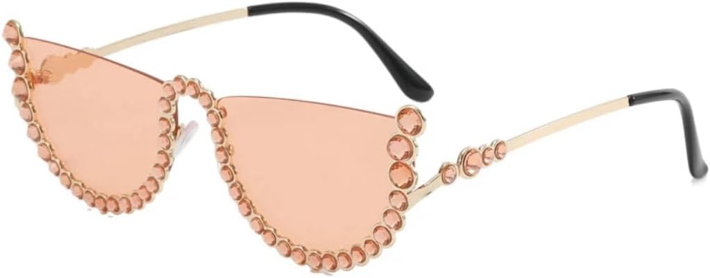 

Солнцезащитные очки с защитой UV400 | Панк, металлические петли, цветные линзы | для женщин и мужчин, для занятий спортом на открытом воздухе и вождения DSVIGF, Gold Tea