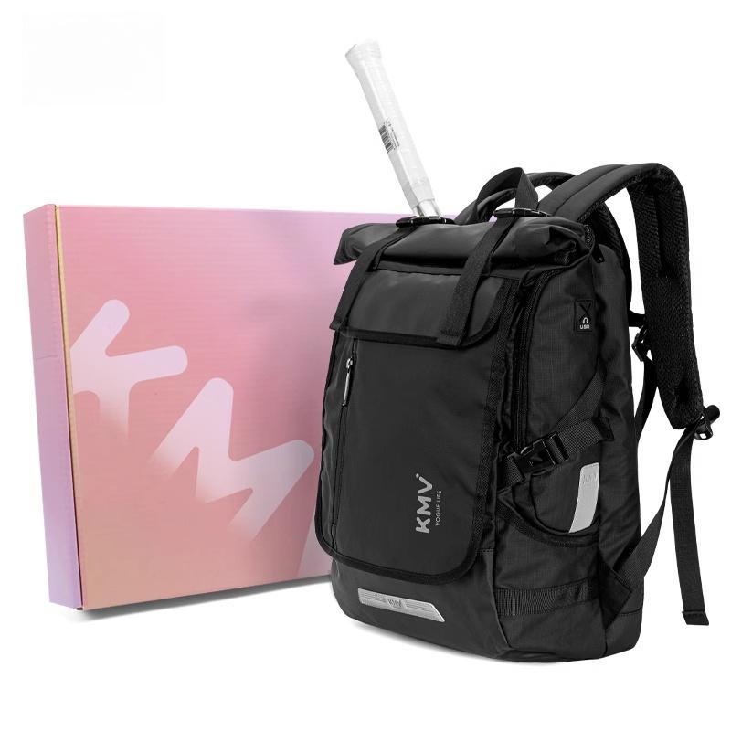 

KMV Полиэстеровый рюкзак унисекс бело-черный