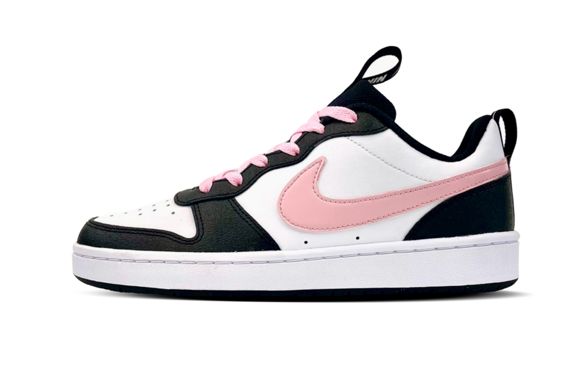 

Nike Court Borough Low 2 Low top детские скейтбординг кроссовки Black Pink для подростков