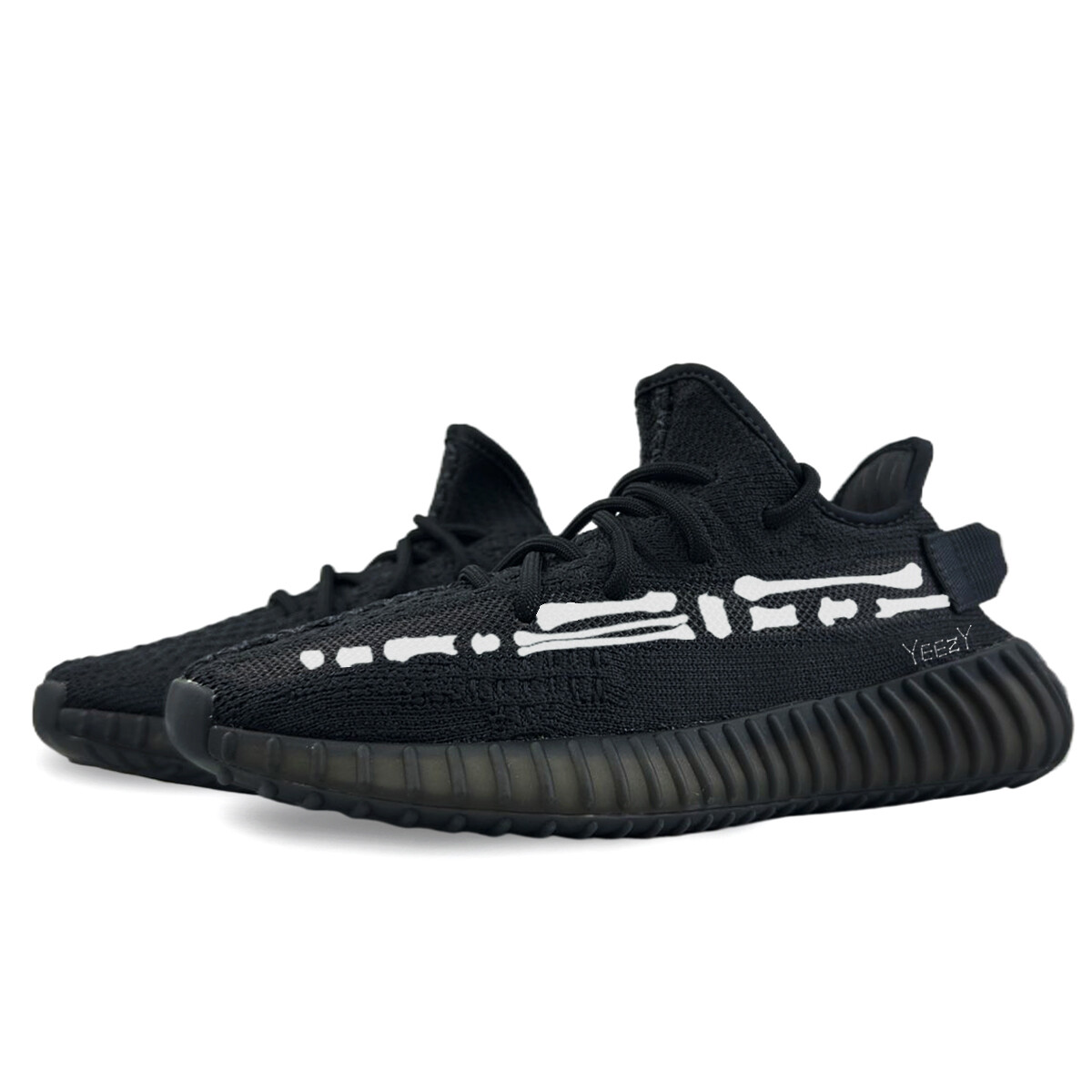 Кроссовки adidas originals Yeezy Boost 350 V2 Lifestyle Shoes Unisex Low-top White, черный/белый — фото 4