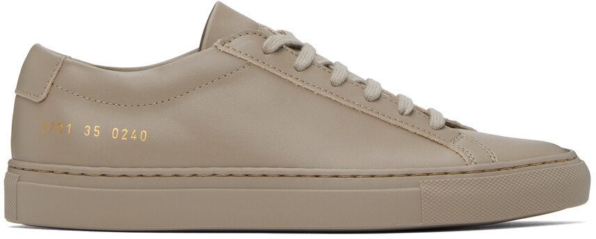 

Common Projects Серо-коричневые низкие кроссовки Achilles, Коричневый, Common Projects Серо-коричневые низкие кроссовки Achilles