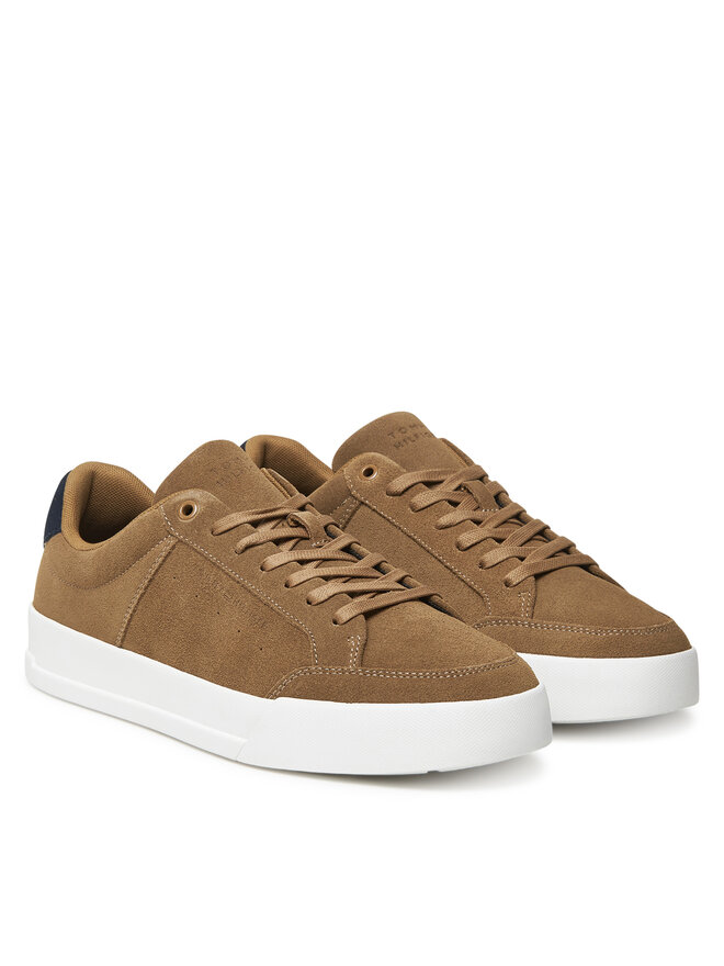 Кроссовки Th Court Summer Suede FM0FM05517 Tommy Hilfiger, коричневый — фото 2