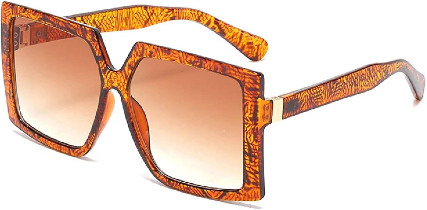 

Модные солнцезащитные очки в крупной металлической оправе для женщин и мужчин, винтажные, класса люкс, для активного отдыха, вождения, путешествий, с защитой от УФ-излучения UV400 TKKTLLT, Yellow Flower Tea