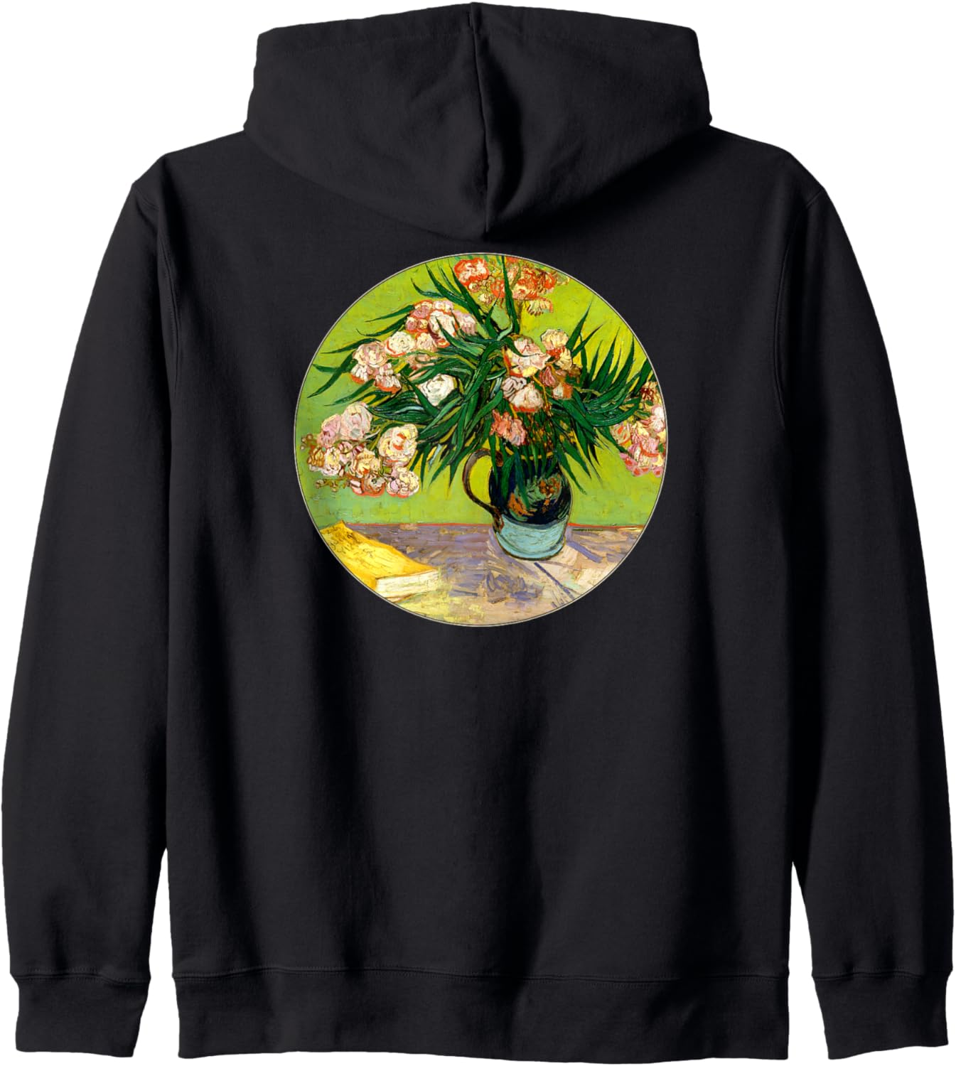 

Винсент ван Гог Олеандры Знаменитое винтажное искусство Стильный дизайн Толстовка на молнии Smooth Hq, черный