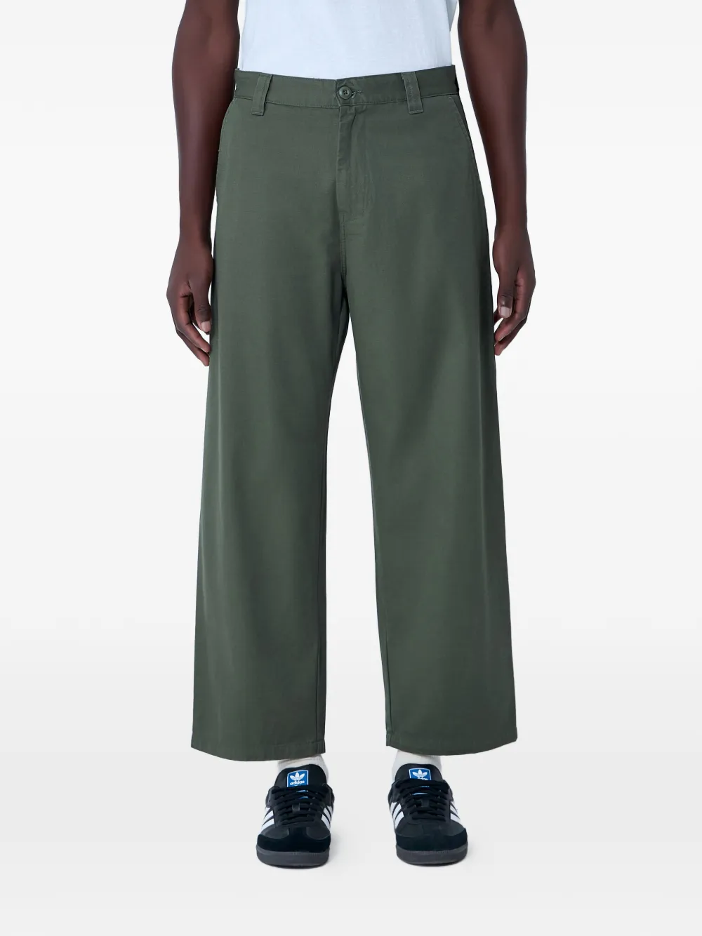 

Брюки из хлопка свободного кроя Carhartt Wip, синий