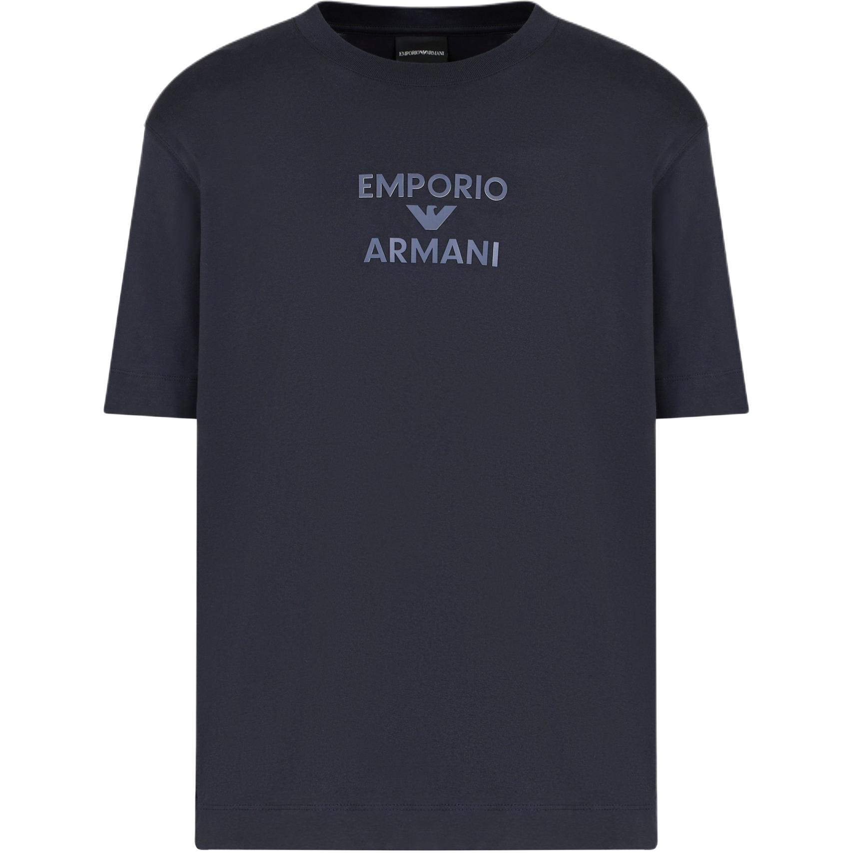 Футболка Asv с резиновым логотипом EMPORIO ARMANI, синий — фото 3