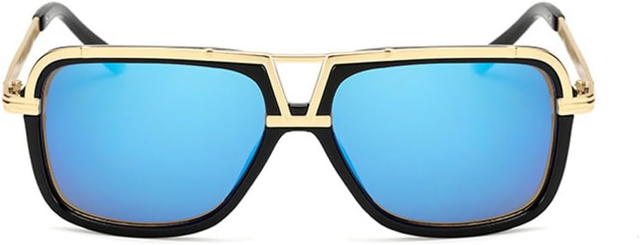 

Винтажные солнцезащитные очки для женщин и мужчин, форма Oculos De Sol, зеркальные модные мужские солнцезащитные очки, женские солнцезащитные очки UV400 HVTVTLA, Black-blue