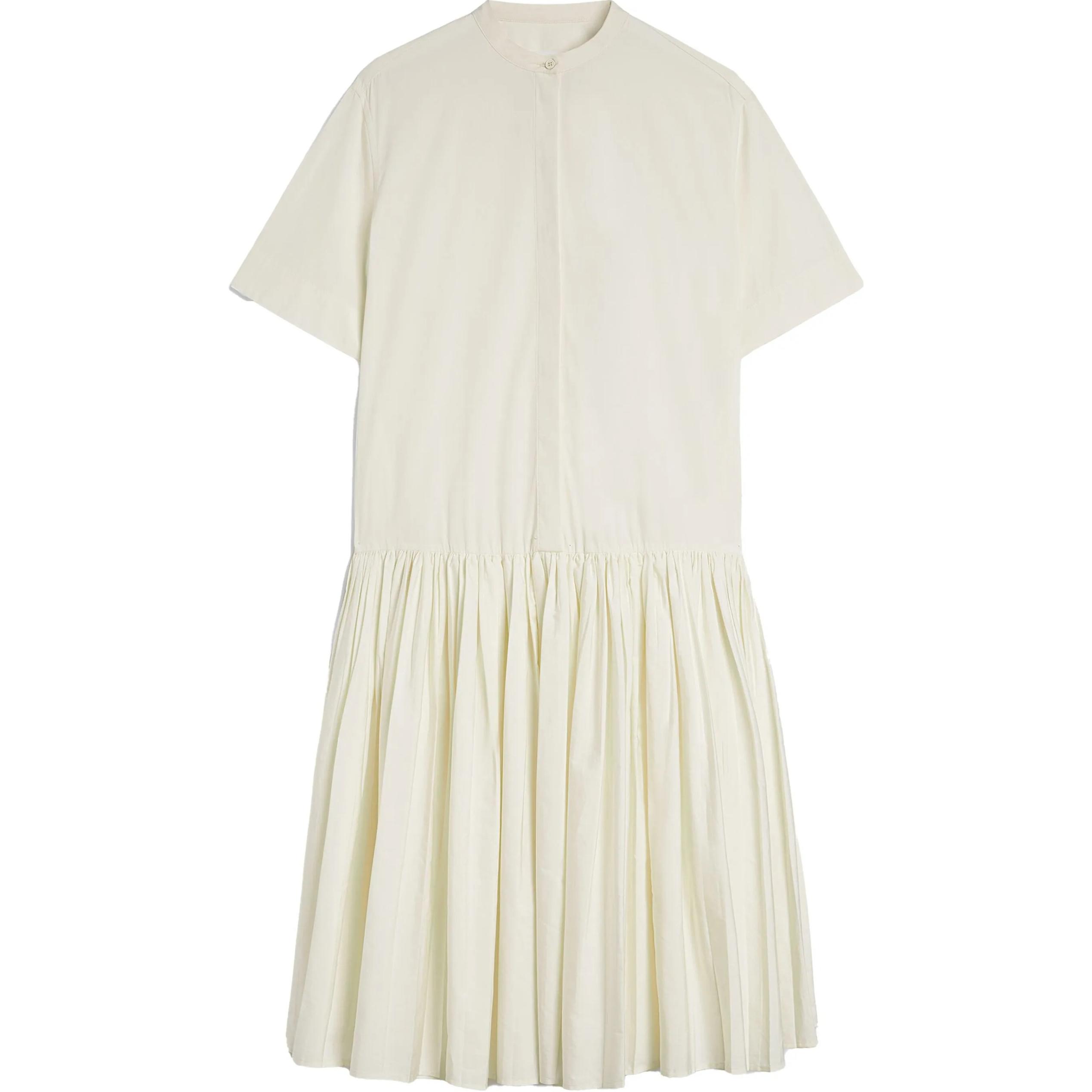 

Хлопковое платье-рубашка JIL SANDER, светло-бежевый