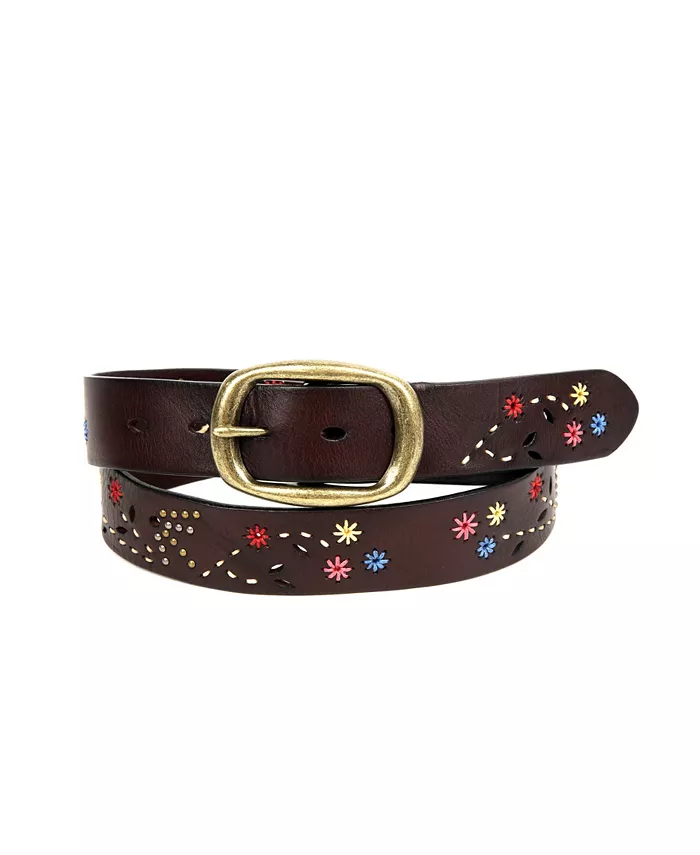 

Женский кожаный ремень Blossom OLD TREND, коричневый