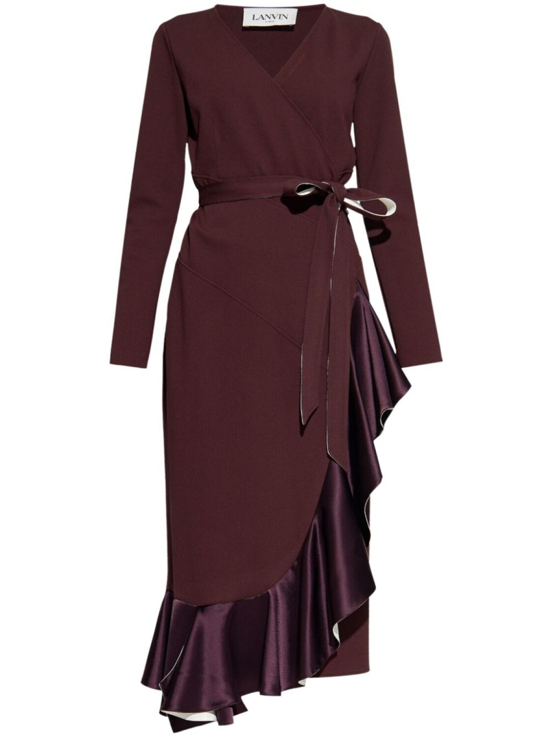 

Lanvin платье миди с запахом, красный