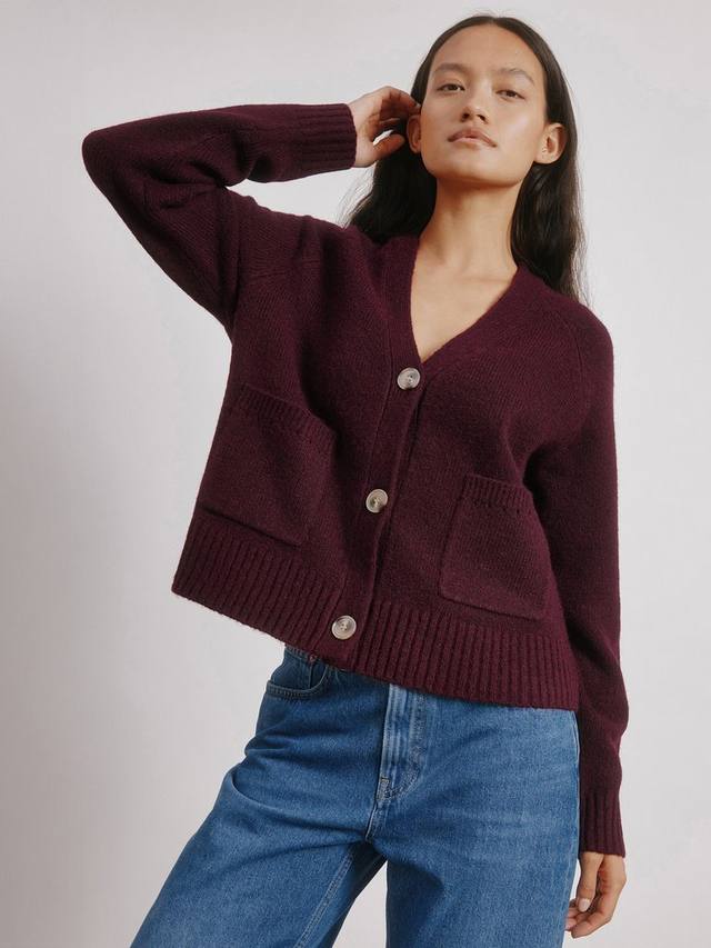 

Уютный кардиган с накладными карманами Albaray, Burgundy