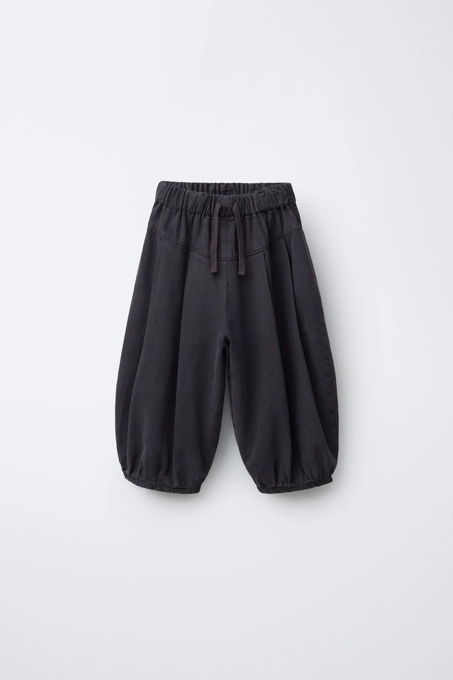 Брюки саруэль Zara, антрацитово-серый