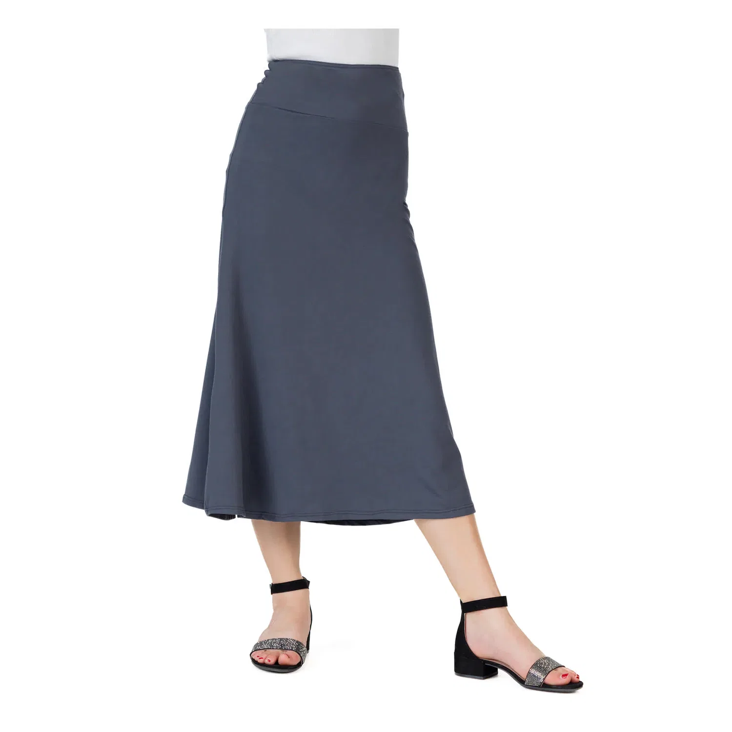 24sevenkid Детская макси-юбка с эластичным поясом 24seven Comfort Apparel, серый