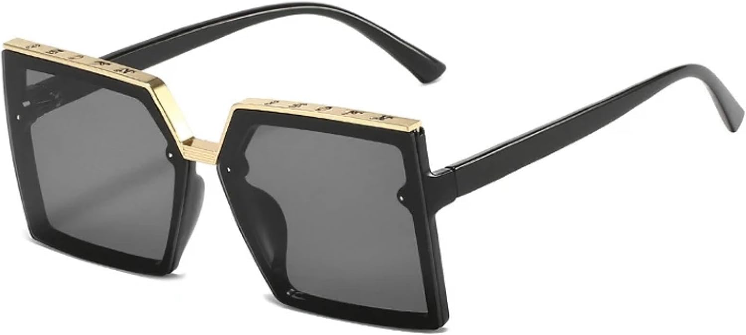 

Классические винтажные солнцезащитные очки в крупной оправе для женщин и мужчин, модные, для активного отдыха, вождения, рыбалки, с защитой от УФ-излучения UV400 TKKTLLT, Black Gray