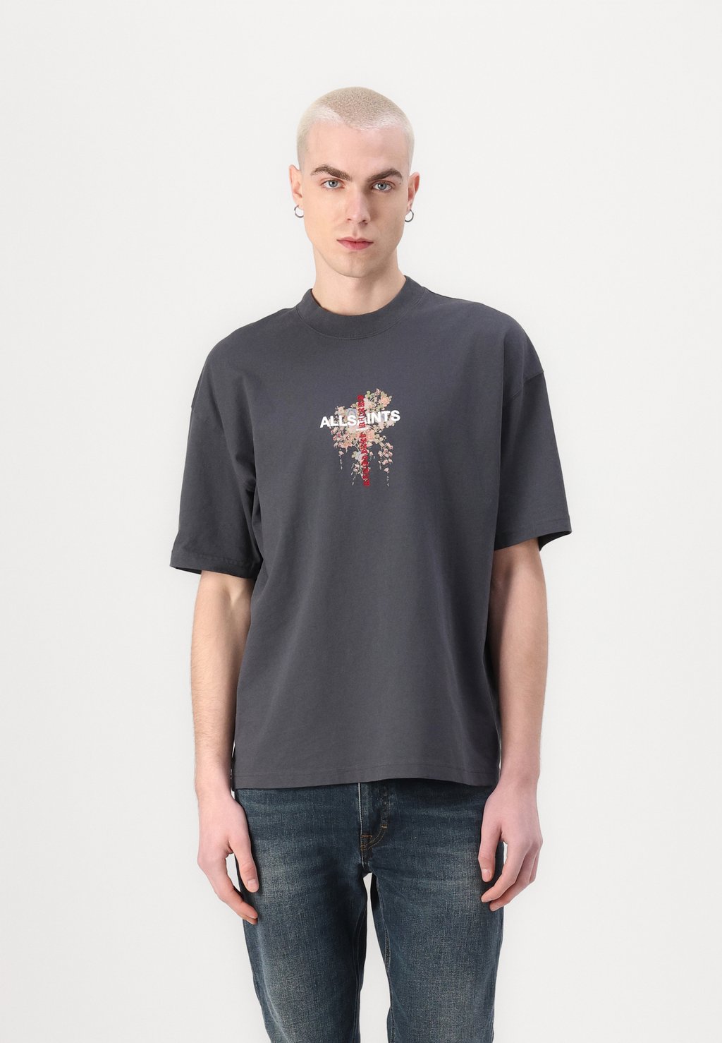 

Футболка с принтом ETERNAL CREW AllSaints, черный
