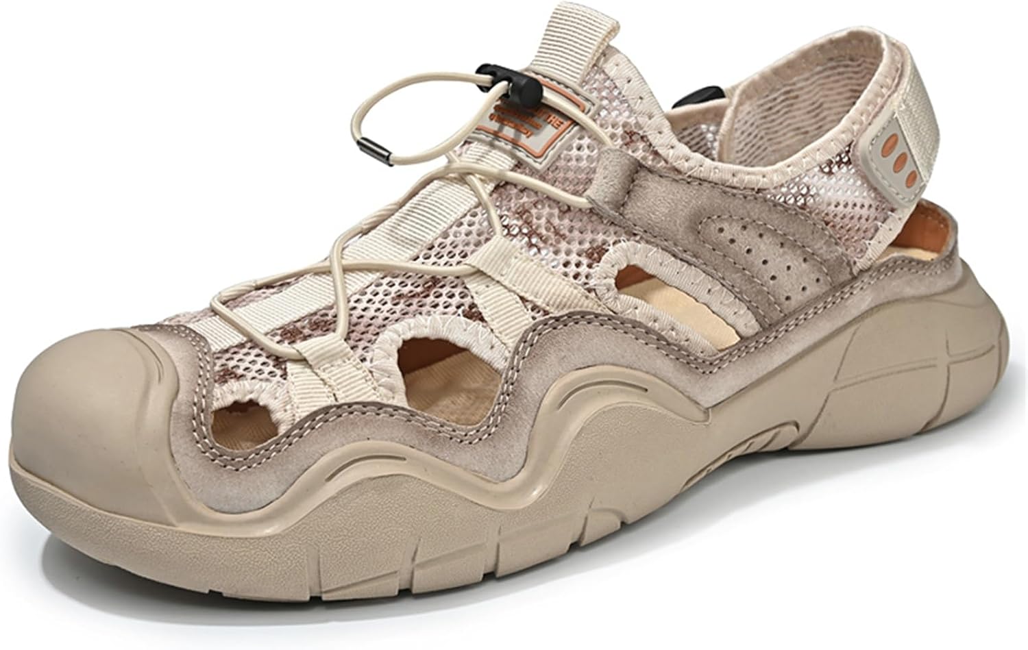 

Мужские спортивные сандалии для улицы и походов, с закрытым носком, водонепроницаемые, повседневные, легкие, летние, дышащие, пляжные shoes Abborora, Sand