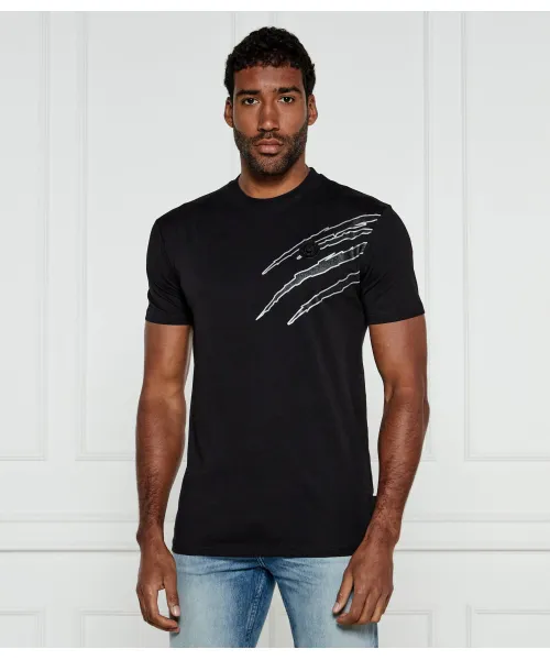 

Футболка с царапающей фольгой Loose fit Plein Sport, черный