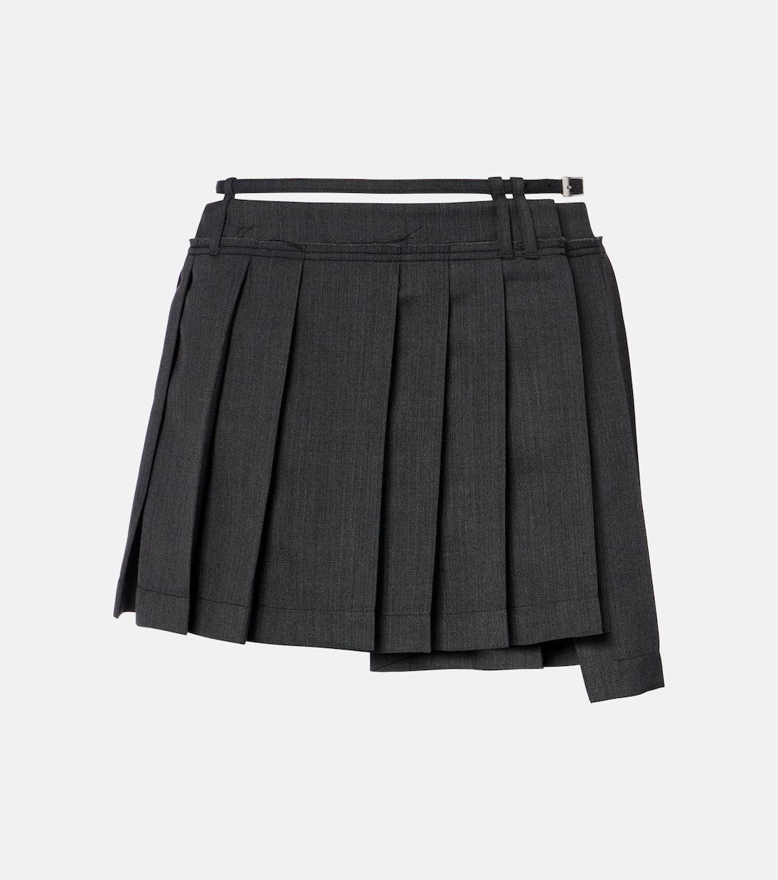 

Асимметричная плиссированная мини-юбка Acne Studios, Dark Grey