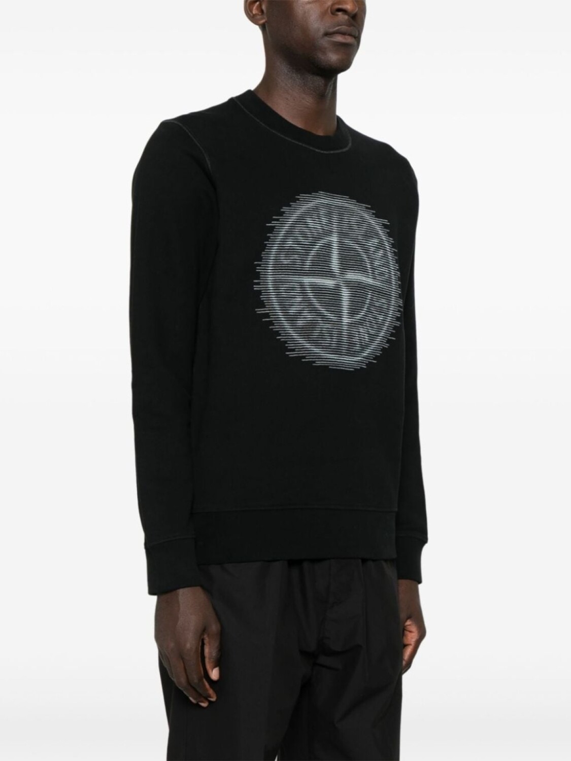 Stone Island толстовка из органического хлопка, черный — фото 3
