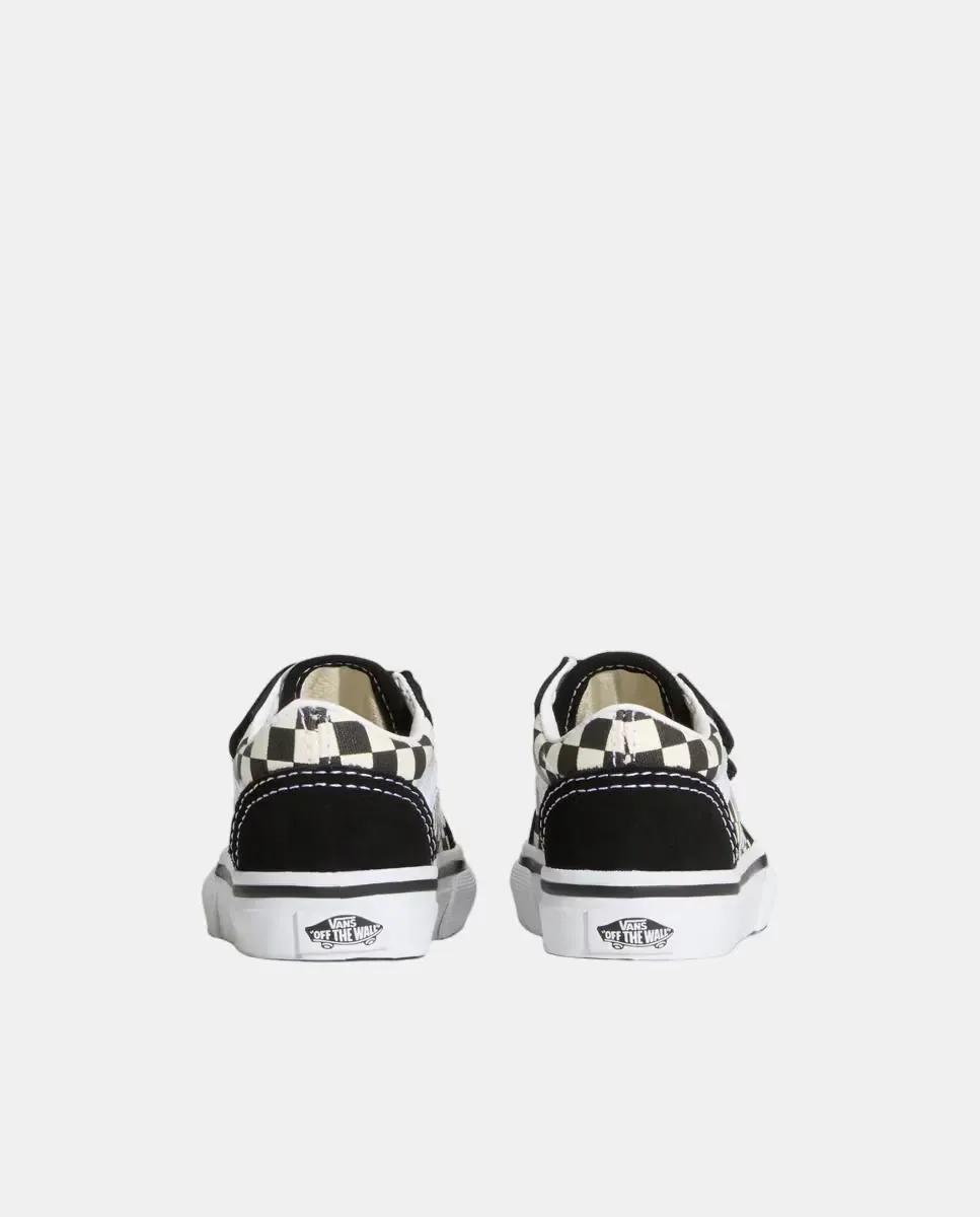 Детская повседневная кроссовка Old Skool Checher Vans, черный — фото 2