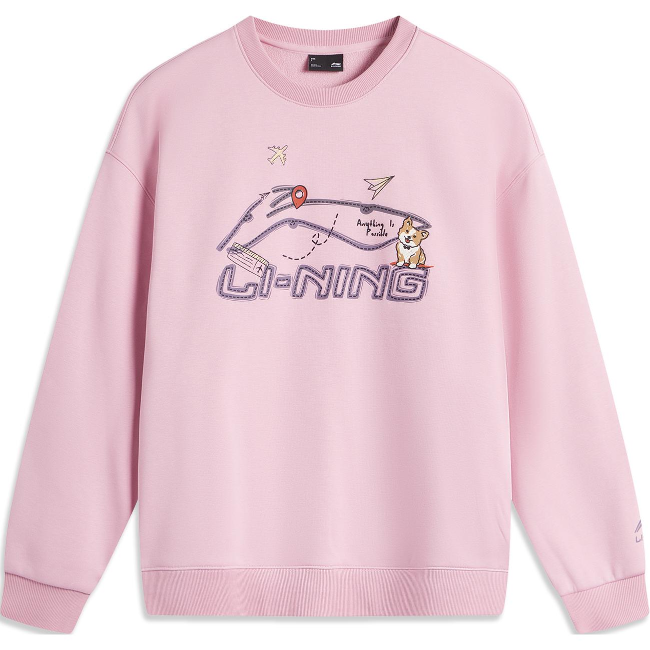 

LINING Спортивная мода коллекция свитшот Women's Sheer Pink