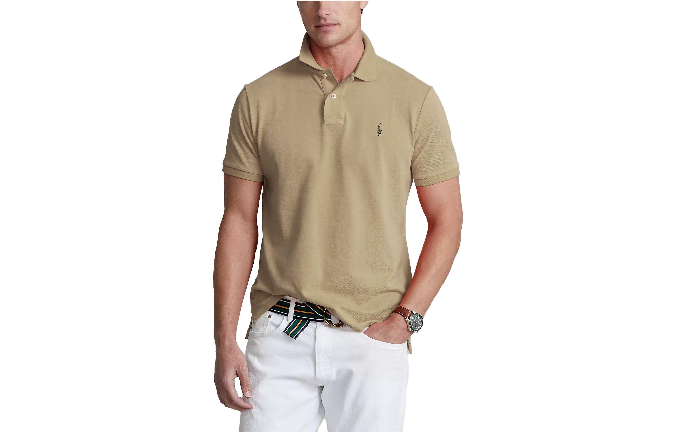 

SS23 Футболка поло мужская хаки Polo Ralph Lauren
