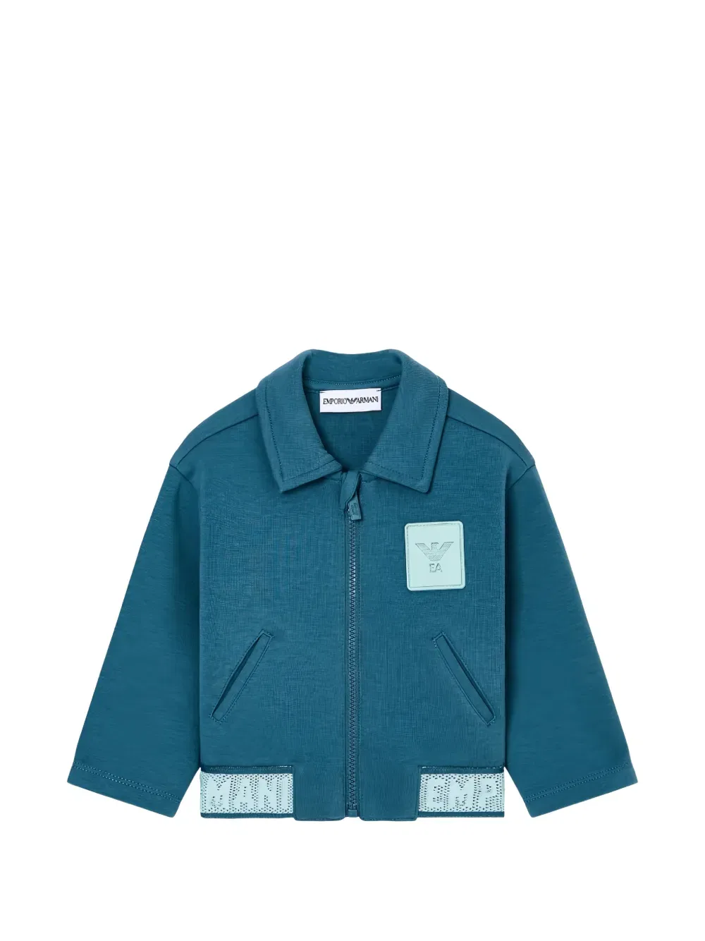 Куртка с нашивкой на молнии Emporio Armani Kids, синий