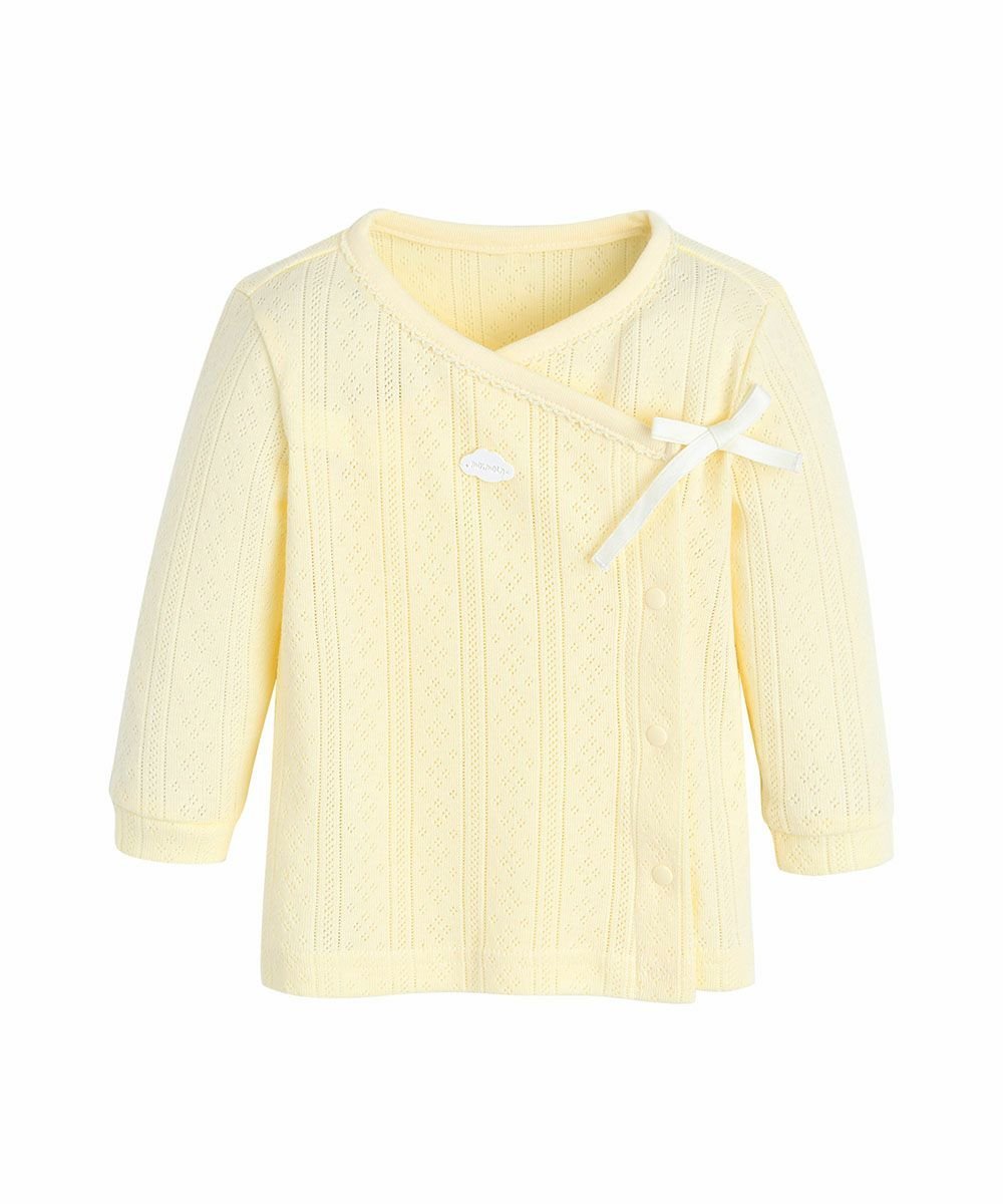 Топ и брюки Bestie из жаккардовой ткани с перфорацией Moimoln, Yellow — фото 3
