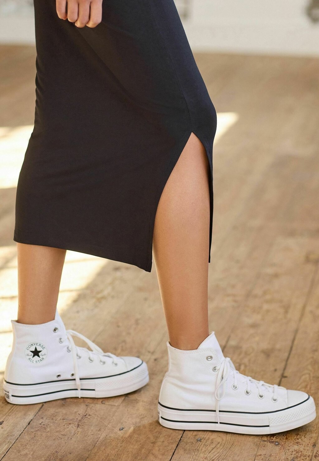 Юбка-карандаш Jersey Midi Skirt Next, черный — фото 4