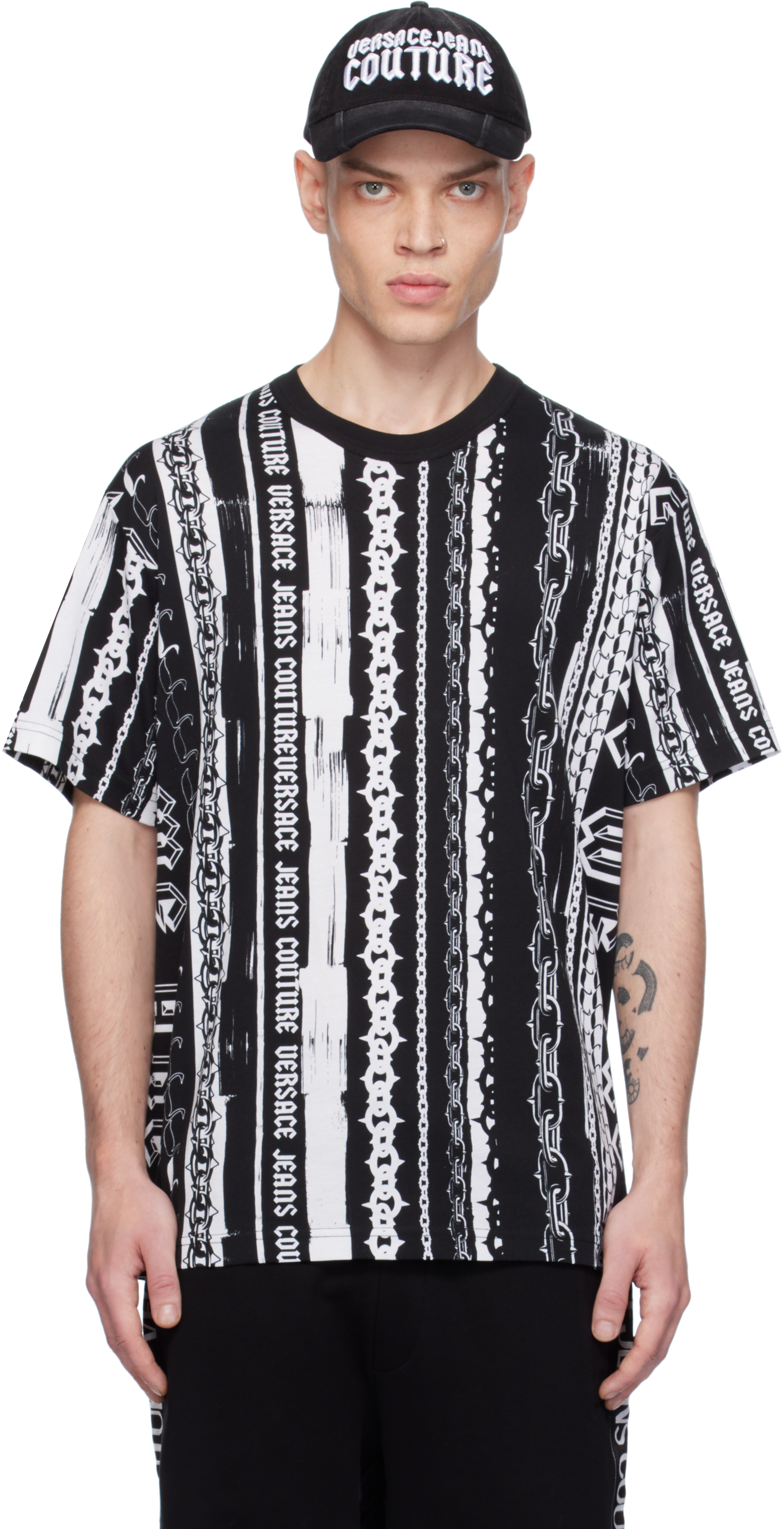 

Белая футболка Chains Versace Jeans Couture