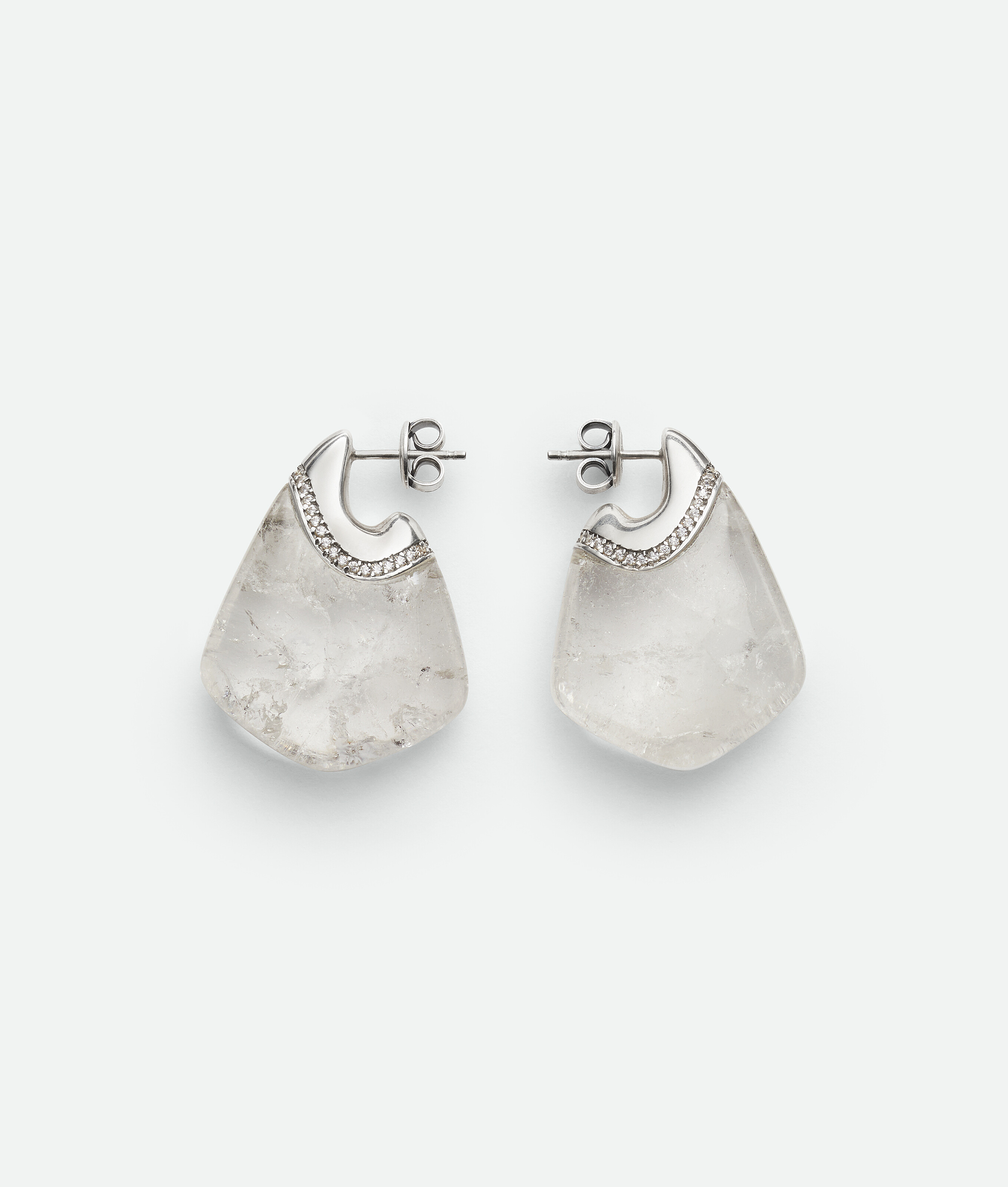 

Fin earrings BOTTEGA VENETA, белый/горный хрусталь