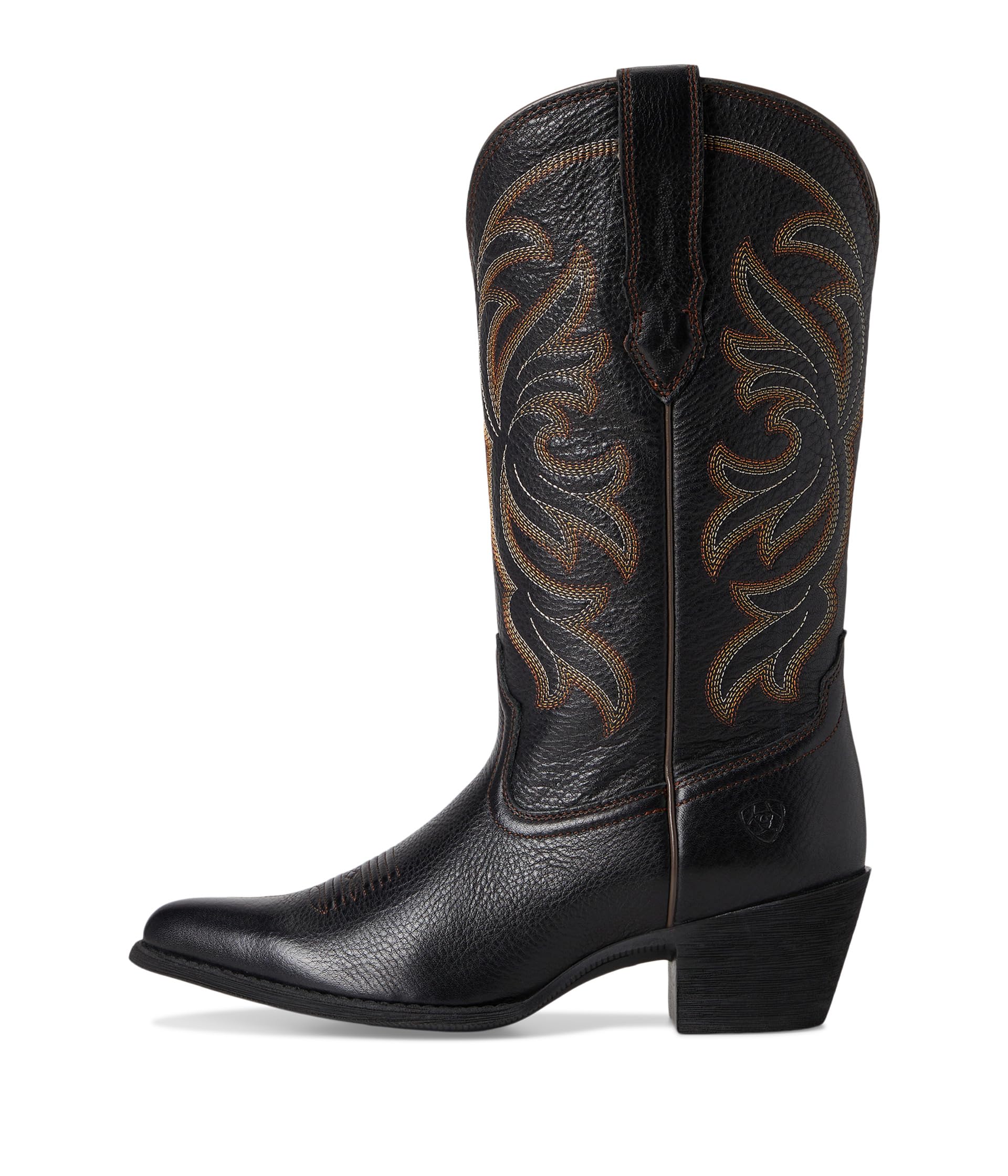 Сапоги женские Ariat Heritage J Toe Stretchfit ковбойский на каблуке, черный — фото 4