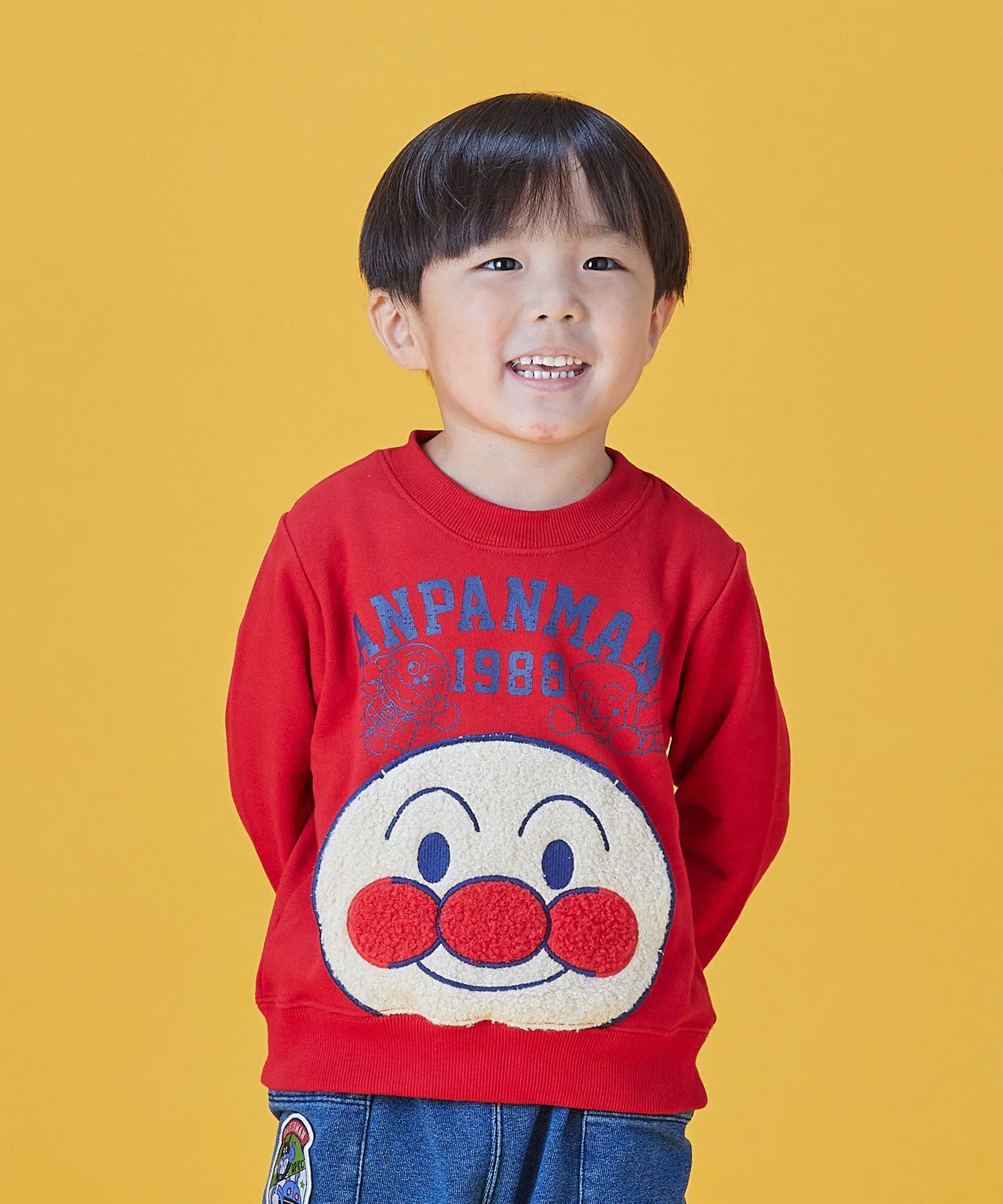 Детская коллекция ANPANMAN / Толстовка с аппликацией и карманом (K)BIG Anpanman Kids Collection, Red — фото 2