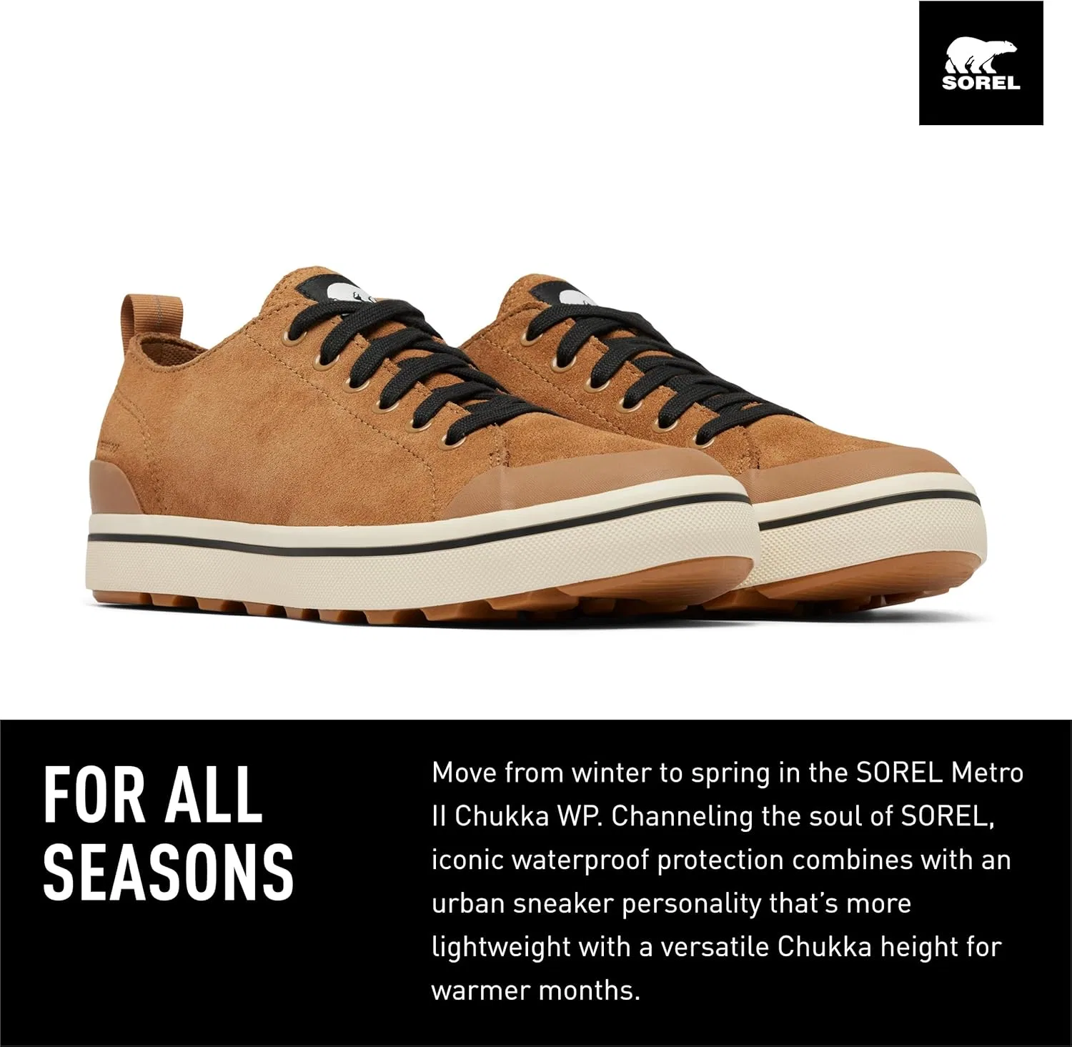 Водонепроницаемые кроссовки Sorel Men's Metro II Low, Moose Chalk — фото 2