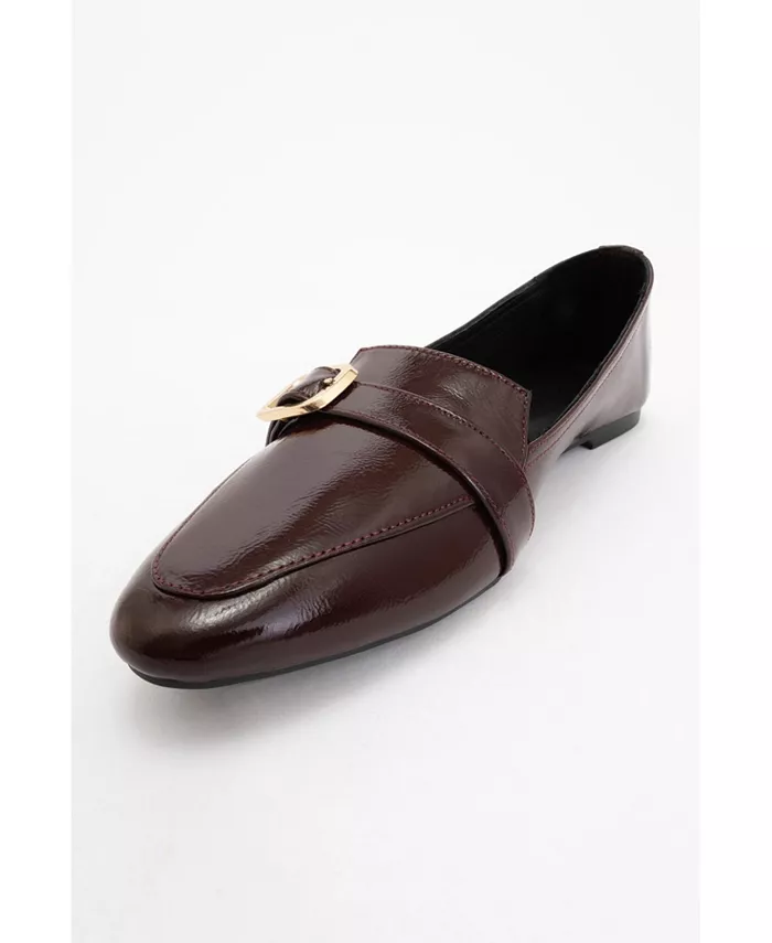 Женские балетки Zarina с острым носом из кожи Forever & Always Shoes, коричневый — фото 4