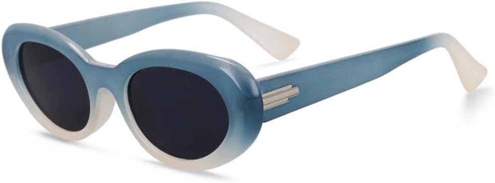 

Солнцезащитные очки в стиле ретро «Кошачий глаз» с большой оправой для женщин и мужчин, с толстой оправой, увеличенным размером и защитой от УФ-излучения UV400 KTUCN, Blue